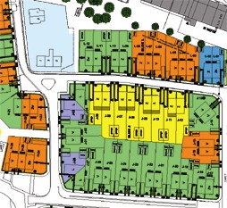 Overzicht herstructureringswijk verdeling terugkeer, huur, sociale huur en verkoop